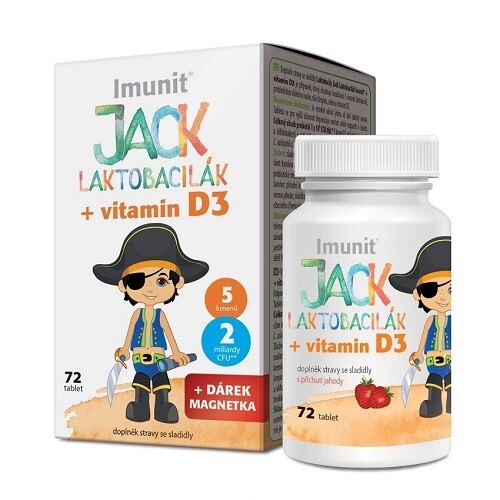 Laktobacily JACK LAKTOBACILÁK Imunit vit D3 tbl 72 EUC Lékárna