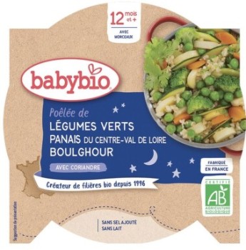 BABYBIO večerní menu zelenina - pastinák - boulghour 12m+ 230g