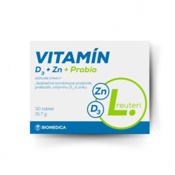 Vitamín D3 + Zn + Probio tbl.30 Biomedica