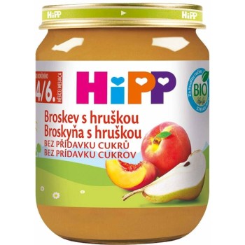 HiPP Broskev s hruškou BIO 4/6m 125g