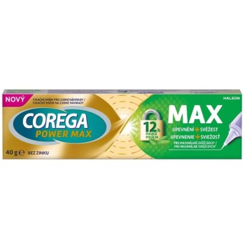 Corega Power Max Upevnění + Svěžest fixační krém 40g