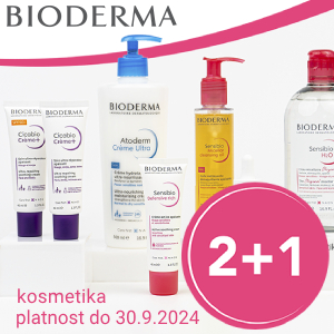 Akce 2+1 na Bioderma do 30.9.2024