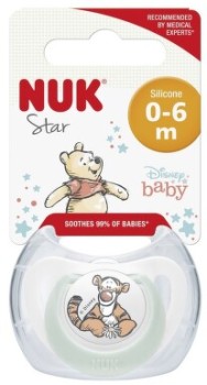 NUK Dudlík Star DISNEY Medv.Pú 0-6m. BOX Mix motiv