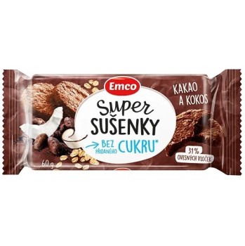 EMCO Super sušenky kakao a kokos 60g