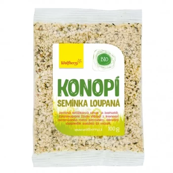 Konopí semínka loupaná BIO 100g Wolfberry