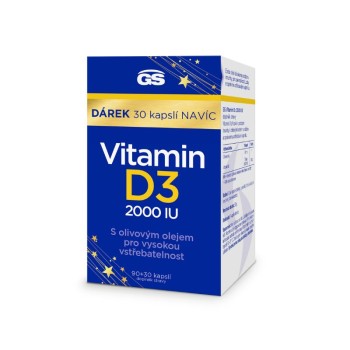 GS Vitamin D3 2000 IU cps.90+30 dárek