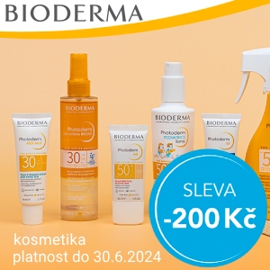 Sleva 200 Kč na vybrané produkty Bioderma Photoderm do 30.6.2024