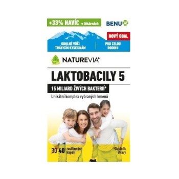 NatureVia Laktobacily 5 Imunita cps.40