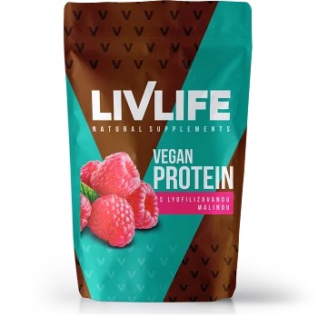 LIVLIFE Vegan Protein s lyofilizovanou malinou 245g