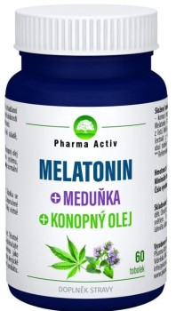 Melatonin Meduňka Konopný olej tob.60