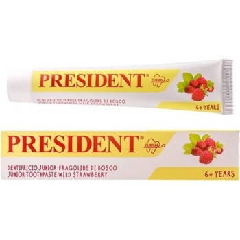 PRESIDENT zubní pasta gel děti 6+let jahoda 50ml