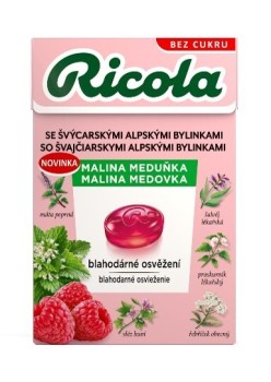 RICOLA Malina meduňka bez cukru 40g