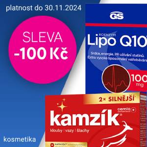 Sleva 100 Kč při nákupu GS a Cemio nad 499 Kč do 30.11.2024