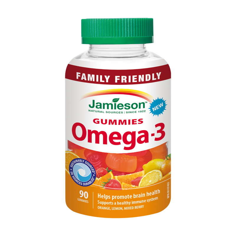 JAMIESON Omega3 Gummies želatinové pastilky 90ks EUC Lékárna