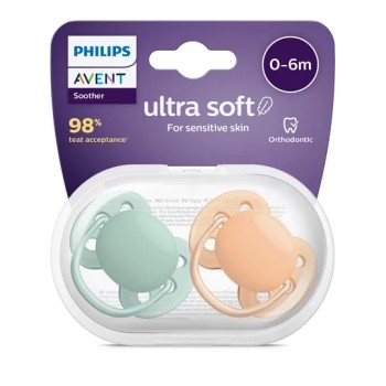 Philips AVENT Šidít.Ultrasoft 0-6m neutral 2ks