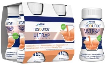 Resource Ultra + HP Lískový oříšek por.sol.4x125ml