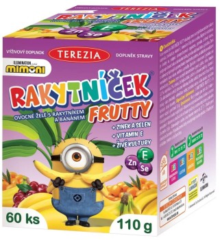 RAKYTNÍČEK Frutty želatinky +Zn+Se+Vitamín E MIMONI 60ks