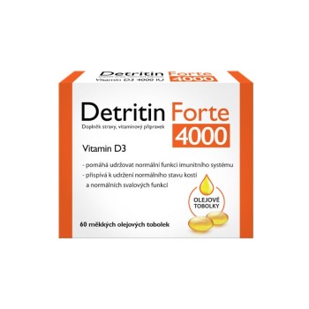 Detritin Forte Vitamin D3 4000 IU 60 měk.tobolek