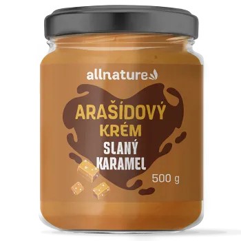 Allnature Arašídový krém slaný karamel 500g