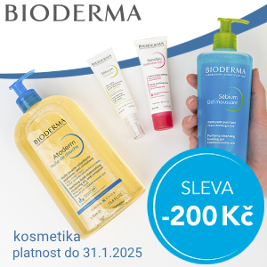 Sleva 200 Kč při nákupu Bioderma Atoderm, Sensibio a Sébium nad 690 Kč  do 31.1.2025