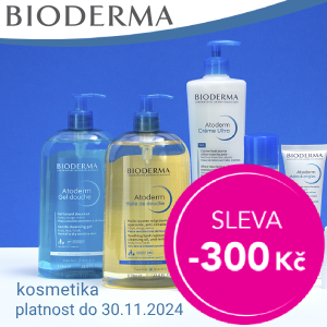 Sleva 300 Kč při nákupu Bioderma nad 890 Kč do 30.11.2024