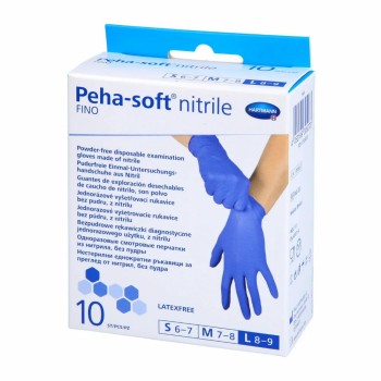 Rukavice vyš.Peha-soft NITRILE FINO L 10ks