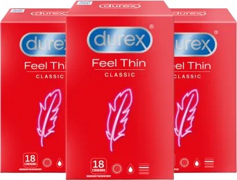 DUREX Feel Thin Classic prezervativ 3x18ks (2+1)