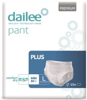 Dailee Pant Premium PLUS inko. kalhotky L 15ks