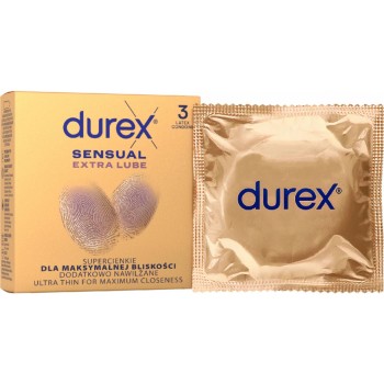 DUREX Sensual Extra Lube prezervativ 3ks