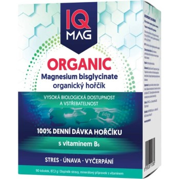 IQ Mag Organic Magnesium + Vitamin B6 tob.90