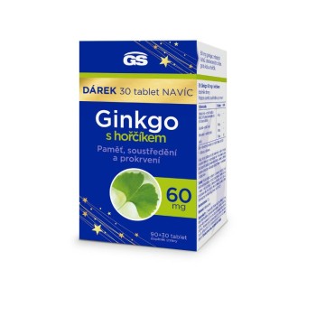 GS Ginkgo 60mg s hořčíkem tbl.90+30 dárek