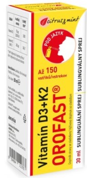 Vitamín D3+K2 OROFAST sublinguální sprej 30ml