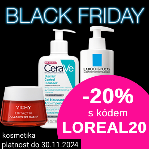 Sleva 20% na vybrané produkty La Roche-Posay, Vichy a Cerave po zadaní kódu LOREAL20 v košiku do 30.11.2024