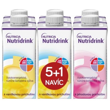 Nutridrink balíček 5+1 (vanilka-jahoda) 6x200ml