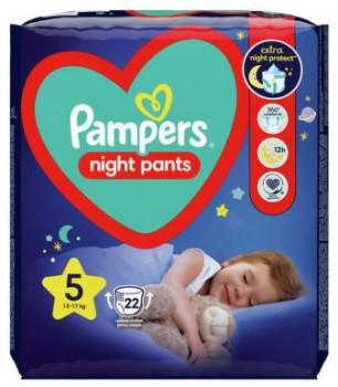 Pampers Night Pants 5 plenk.kalhotky 12-17kg 22ks