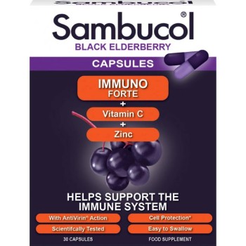 SAMBUCOL Immuno Forte + vitamin C + zinek tob.30