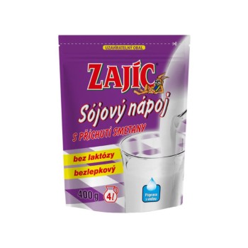 Sójový nápoj Zajíc s př.smetany sáček 400g DOYPACK