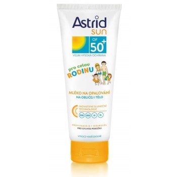 Astrid SUN rodinné opalovací mléko SPF50+ 250ml