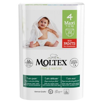 Moltex Pure&Nature Pants 4 Maxi kalh.7-12kg 22ks