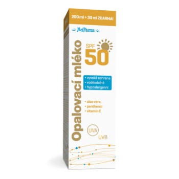 MedPharma Opalovací mléko SPF50 200ml+30ml ZDARMA