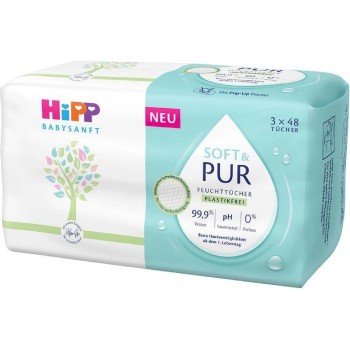 HiPP BabySanft Soft & Pur vlhčené ubrousky 3x48ks