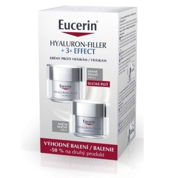 Eucerin Hyaluron-Filler + 3x Effect denní a noční krém 2x50ml 2024