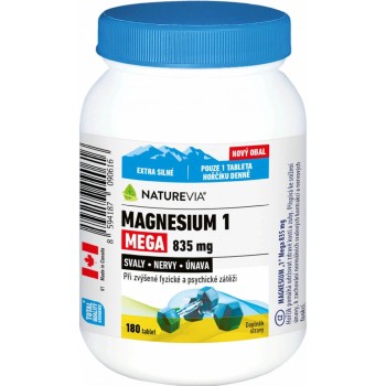 NatureVia Magnesium 1 Mega 835mg tbl.180