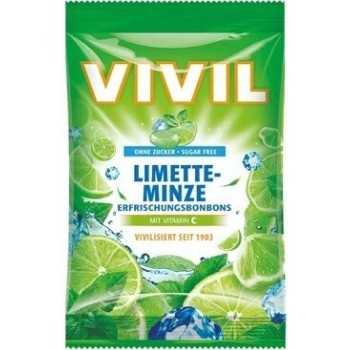 Vivil Limetka-peprmint+vitamín C bez cukru 120g