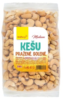 Kešu pražené solené medium 500g Wolfberry