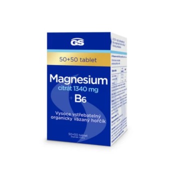 GS Magnesium citrát 1340mg+B6 tbl.50+50