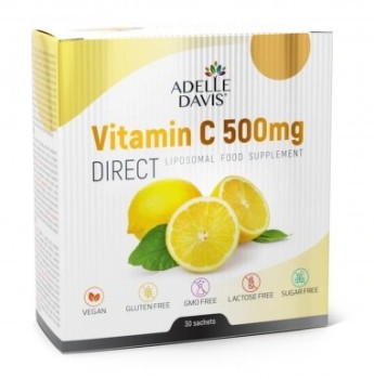 Adelle Davis Vitamin C 500mg DIRECT 30x3.2g