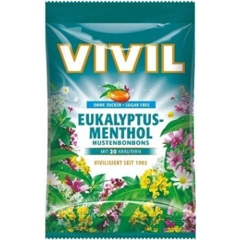 Vivil Eukalyp.-ment.+20 druhů bylin bez cukru 120g