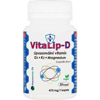 VitaLip-D - lipozomální vitamín D3+K2+Mg 30 kapslí