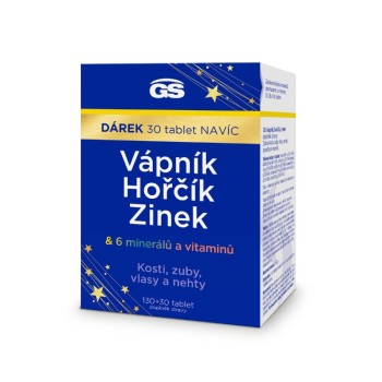 GS Vápník Hořčík Zinek tbl.130+30 dárek